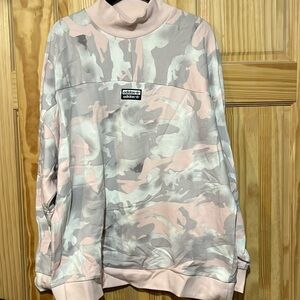 Adidas Pink and gray camouflage crewneck